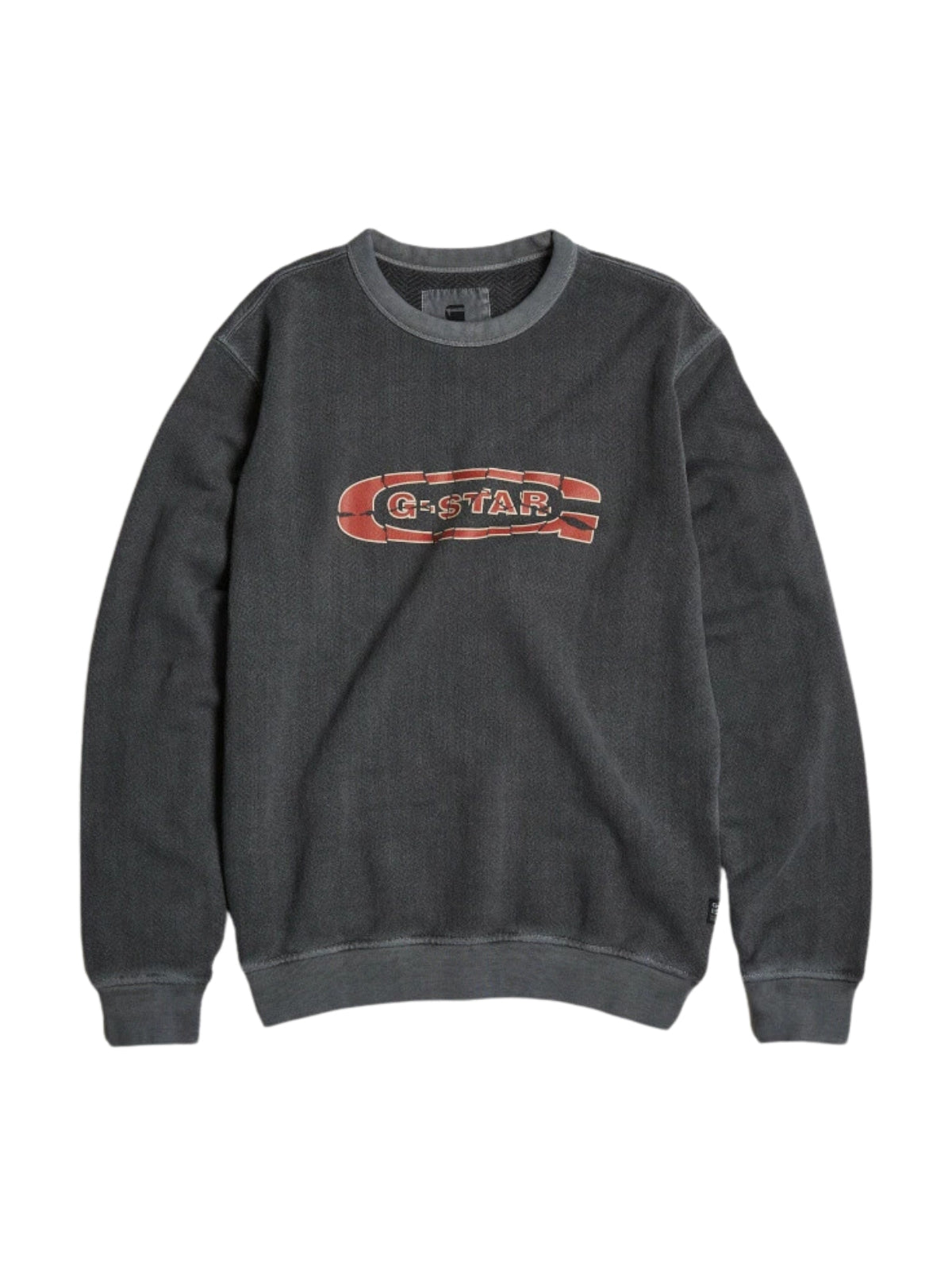 G-Star Sweater Destroyed G Logo Washed Dark Black